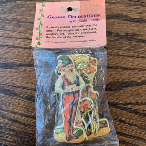 Vintage Merrimack Gnome Ornaments new NOS deadstock